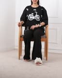 ست تیشرت وشلوار بگ دوچرخه تک کد 2413