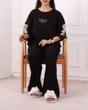 ست تیشرت و شلوار پشت پا تدی کد 2645