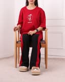 ست تیشرت و شلوار گل رٌمنس کد 2754