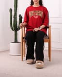 ست تیشرت وشلوار بگ ویکتوریا کد 2425