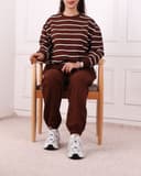 ست بلوز وشلوار راه راه کد 2673