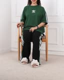 ست تیشرت و شلوار بگی آدیداس وسط نوشته اسپرت کد2522