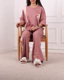 ست تیشرت و شلوار چنل بغل چاک دار کد 2594