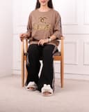 ست تیشرت و شلوار بگ چنل پلنگی کد 2620