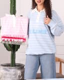 بلوز دورس یقه دار شنل دوزی کد 4147