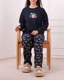 ست بلوز و شلوار طرحدار نخ وپنبه کووالا کریسمس کد 2727