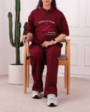 ست تیشرت و شلوار کلوپ نیم زیپ کد 2833