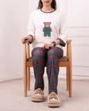 ست تیشرت آستین سه ربع و شلوار عروسکی پارت دو کد 2763