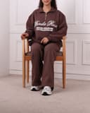 ست سوییشرت  و شلوار بگ نیم زیپ اسپرت کد 2623