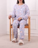 ست بلوز و شلوار نرمالو هلو کد 2614