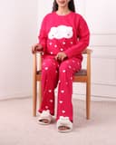 ست بلوز و شلور ابر قلبی کد 2630