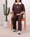 ست تیشرت و شلوار you یقه دار کد 2818