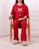 ست تیشرت و شلوار پروانه ریز کد 2708