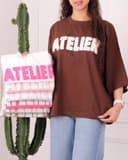 تیشرت باکسی ATELIERبرجسته کد 2820