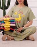 ست تیشرت و شلوار غاز عروسکی کد 2837