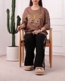 ست تیشرت و شلوار چری پلنگی کد 2826