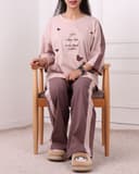 ست تیشرت و شلوار لایف پروانه کد 2758