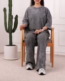 ست تیشرت و شلوار سنگ شور پاپیون کد 2815