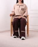 ست تیشرت وشلوار بگ میومیو نیم زیپ کد2690