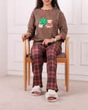 ست بلوزو شلوار آستین سه ربع عروسکی پارت جدیدکد 2599