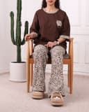 ست تیشرت وشلوار بگ گاوی جذاب کد 2805