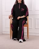 ست تیشرت و شلوار بگ پاپیون مشکی کد 2622