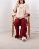 ست تیشرت وشلوار بگ پاپیون کد 2434