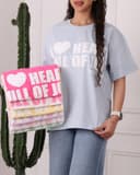 تیشرت باکسی HEART کد 2811