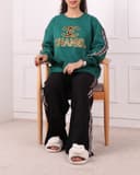 ست بلوز و شلوار دورس چنل پلنگی کد 2593